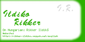 ildiko rikker business card